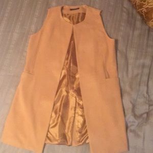 Tan long vest!